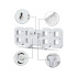 Reloj Digital Mesa Pared Luz Led Moderno Despertador Usb Variante Color Blanco