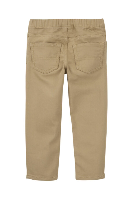 Pantalón denim tipo punto, khaki Sin color
