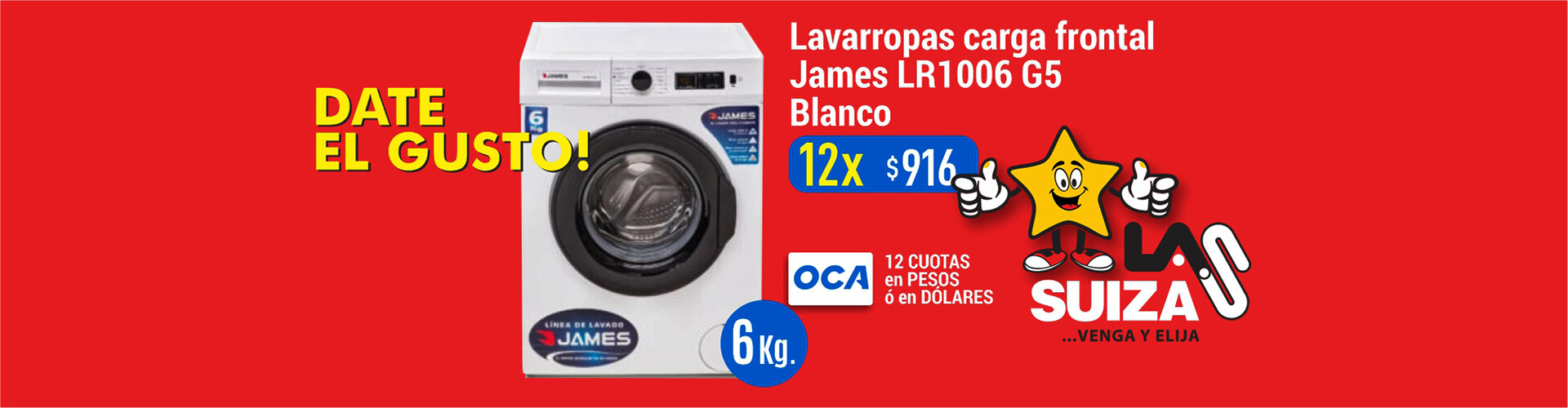 Lavarropas LR 1006 G5 James