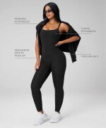 Enterizo Booty Scrunch PureLuxe V-Back Mujer Black