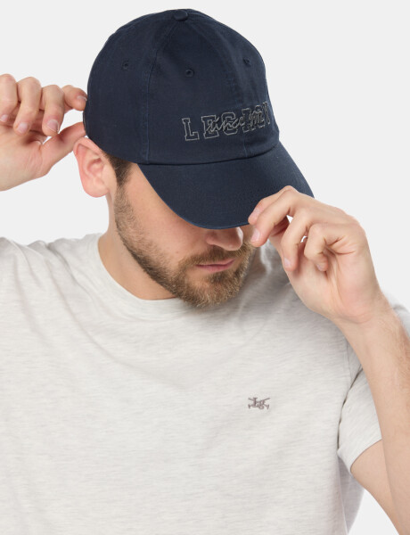 GORRO VISERA DE LONA BORDADO Azul