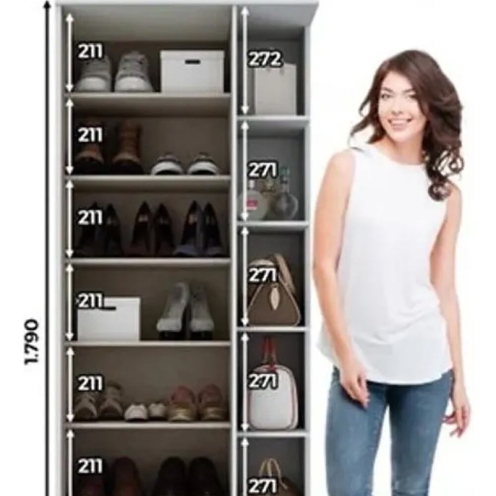 ROPERO 1 PUERTA GUARDARROPA ARMARIO PLACARD CLOSET CON ESPEJO Y ESTANTES BLANCO