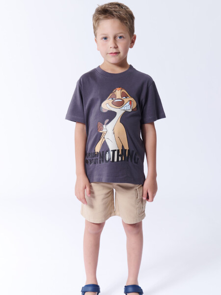 Remera Algodón Timon Gris