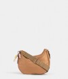 Bandolera Urbana Con Charm Marron Beige