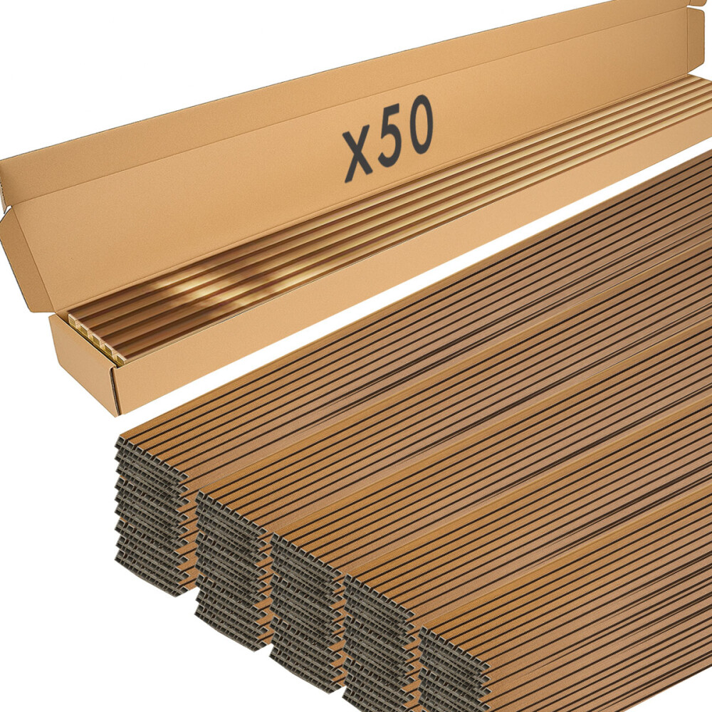 Wpc Revestimiento Caja x50 unidades 2,90x16cm Marron claro