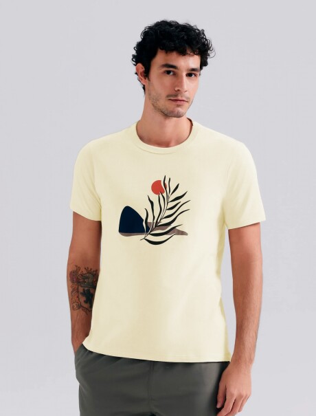 CAMISETA CON ESTAMPA BEIGE