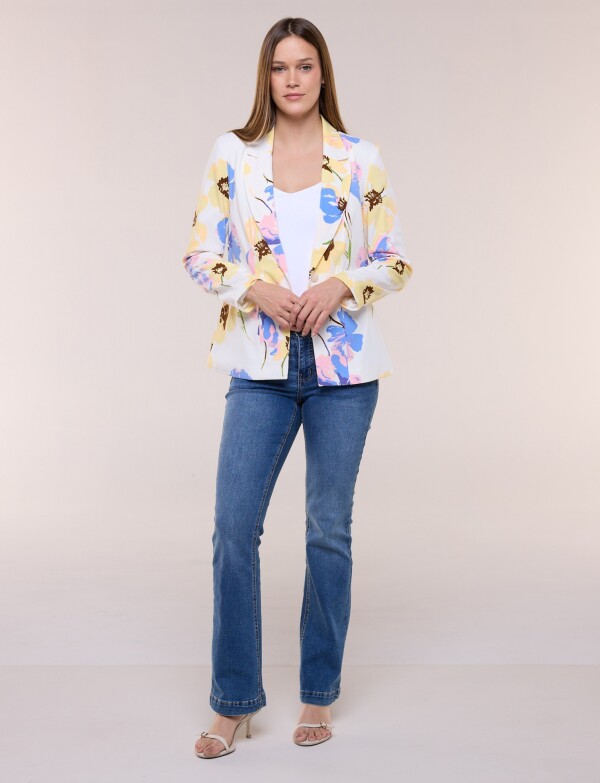 Blazer Flores BLANCO/MULTI