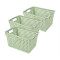 Set x3 Cesto calado M 31 x 21,5 x 17,5 cm VERDE