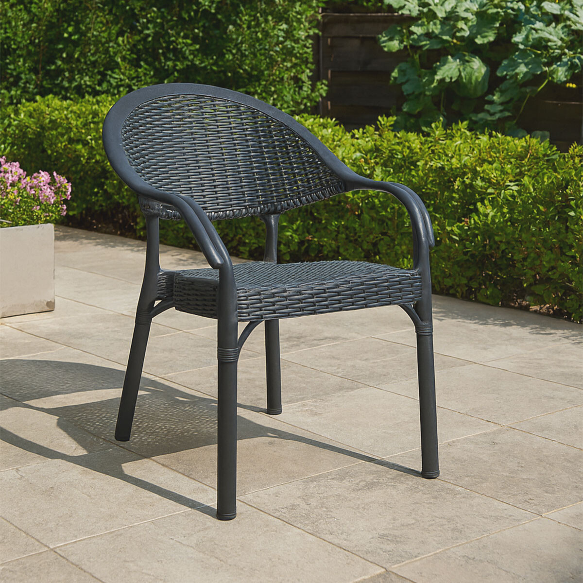 Silla de exterior Bambú - Negro 