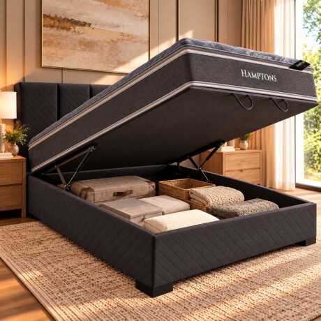 Cama Baul 2 plazas + Colchon HAMPTONS Silver Cama Baul 2 plazas + Colchon HAMPTONS Silver