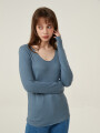 Sweater Zaina Azul Grisaceo