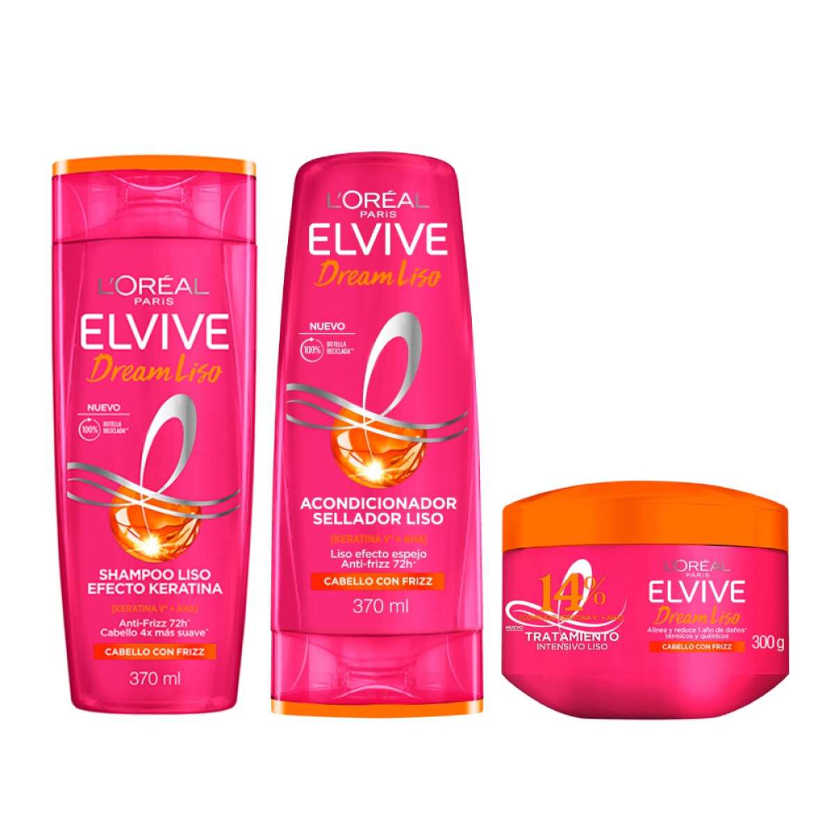 Pack Elvive Dream Liso - Shampoo 370 + Acondicionador 370 + Mascarilla Capilar 