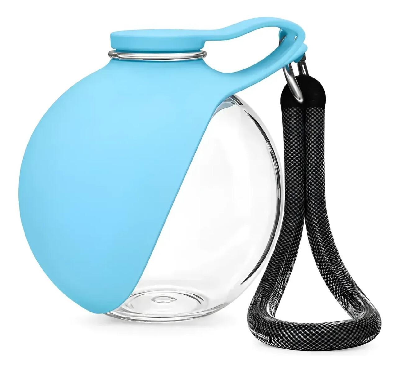 Bebedero Portatil Silicona Para Perros Y Gatos - CELESTE 