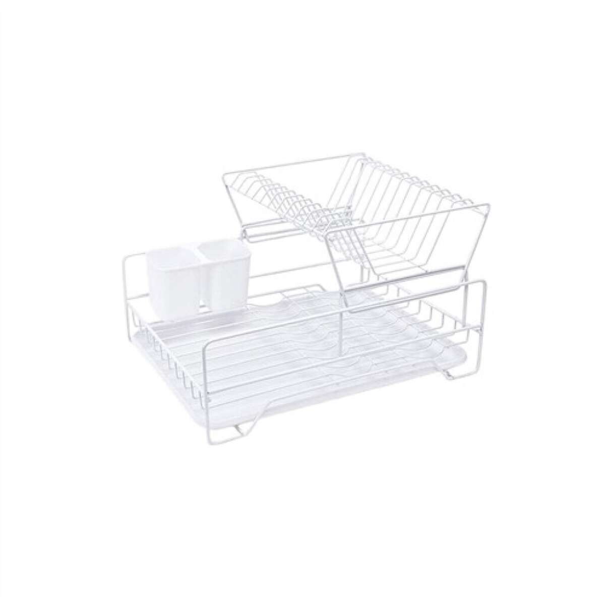 Escurridor De Metal De Dos Pisos - Blanco 