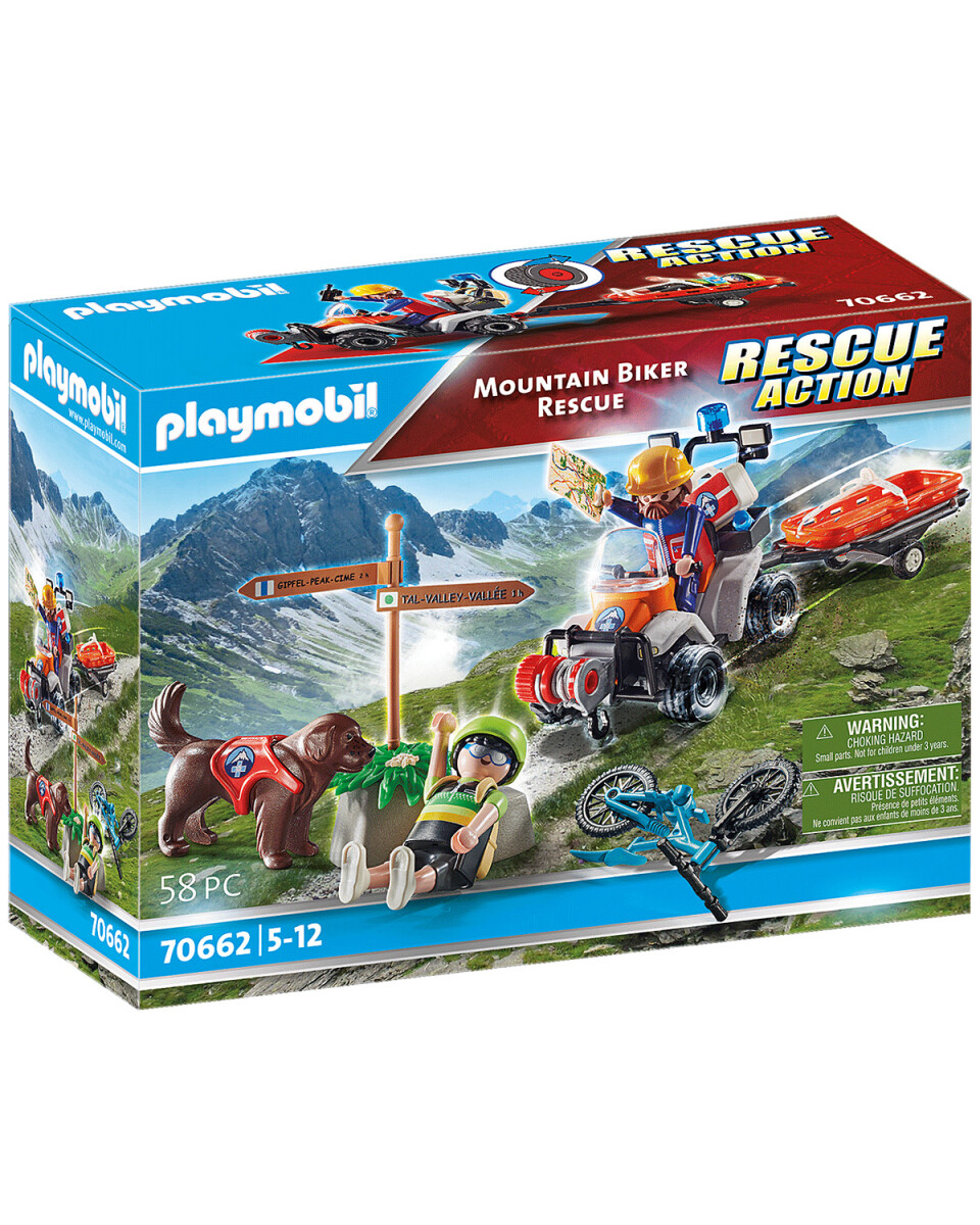 Playmobil rescate ciclista en la montaña 58 piezas 