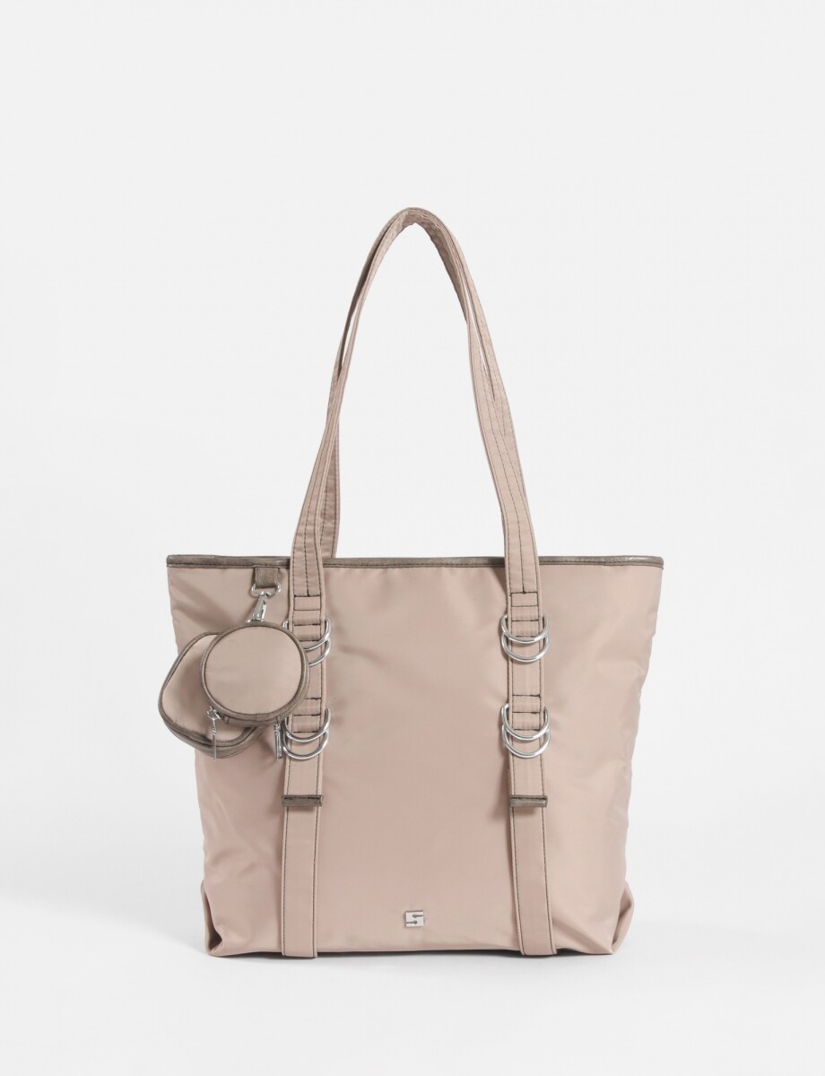 Shopper con monederos removibles - beige 