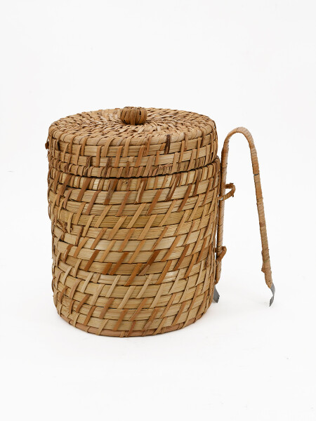 HIELERA TEJIDA CON PINZA BEIGE