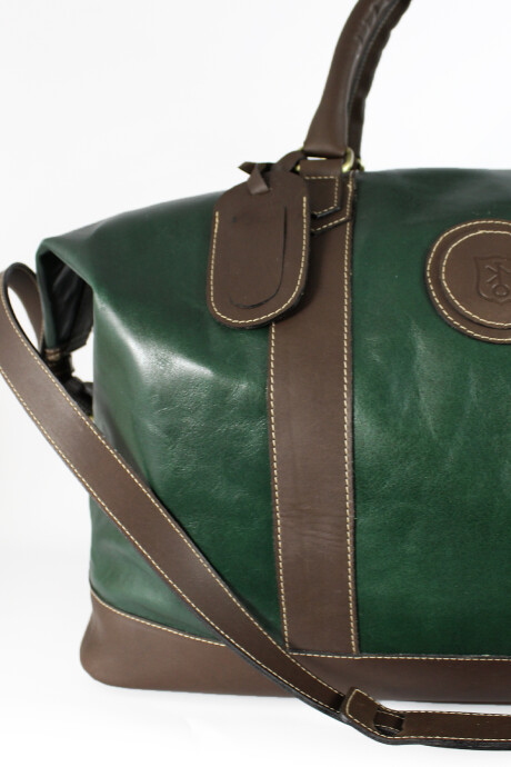 Leather Travel Bag Dark Green