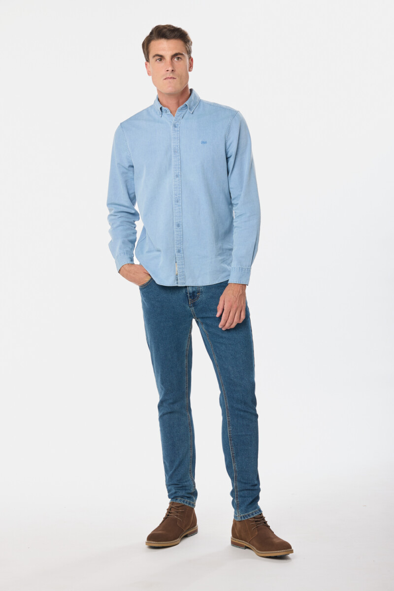 PANTALÓN DE JEAN SKINNY - Azul 