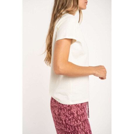 Remera Algodon Peinado Escote Lurex Nacar