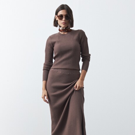 FALDA ROBINE Marrón oscuro