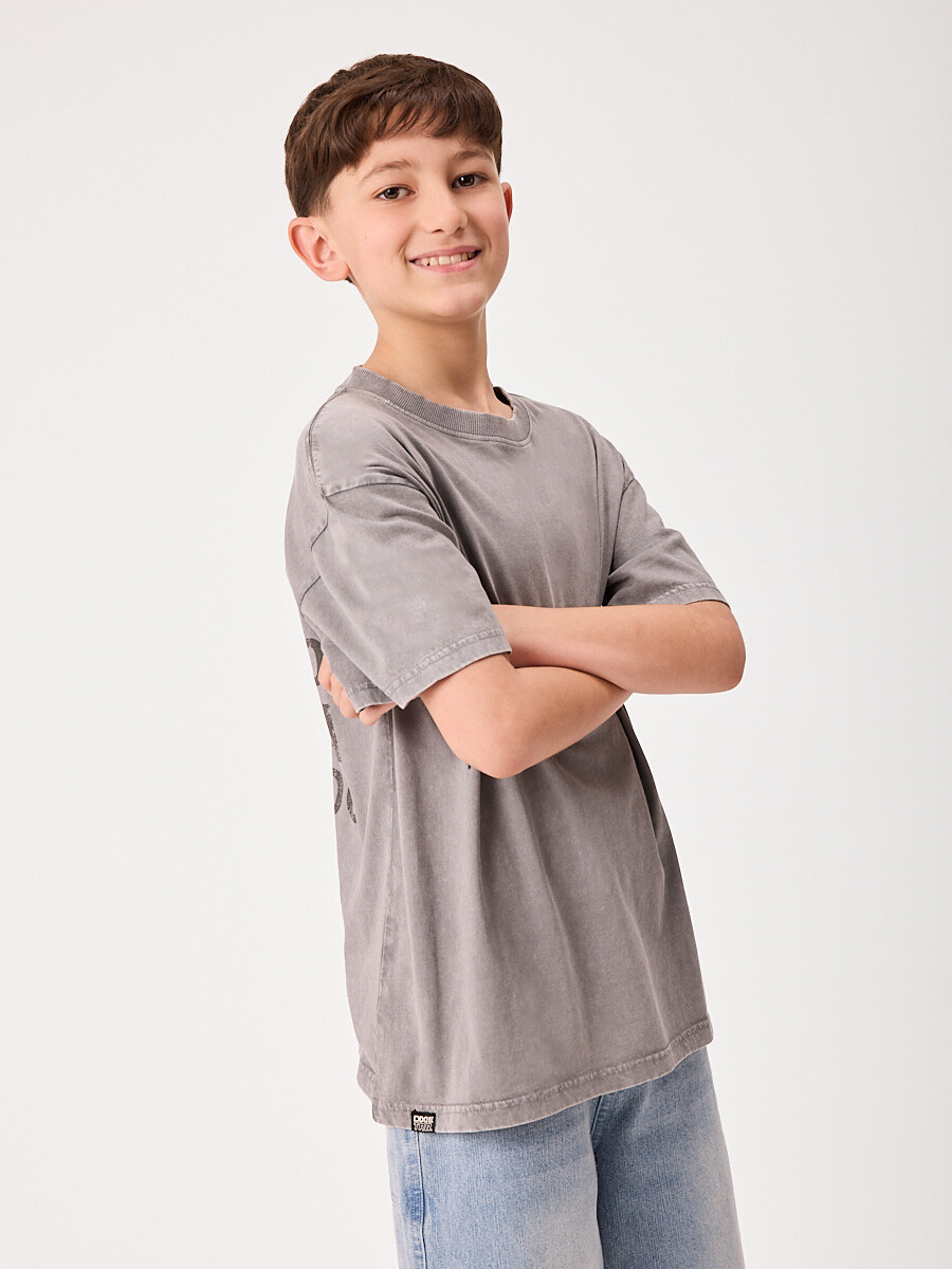 T-SHIRT M/C PALITO TEEN DIXIE Gris