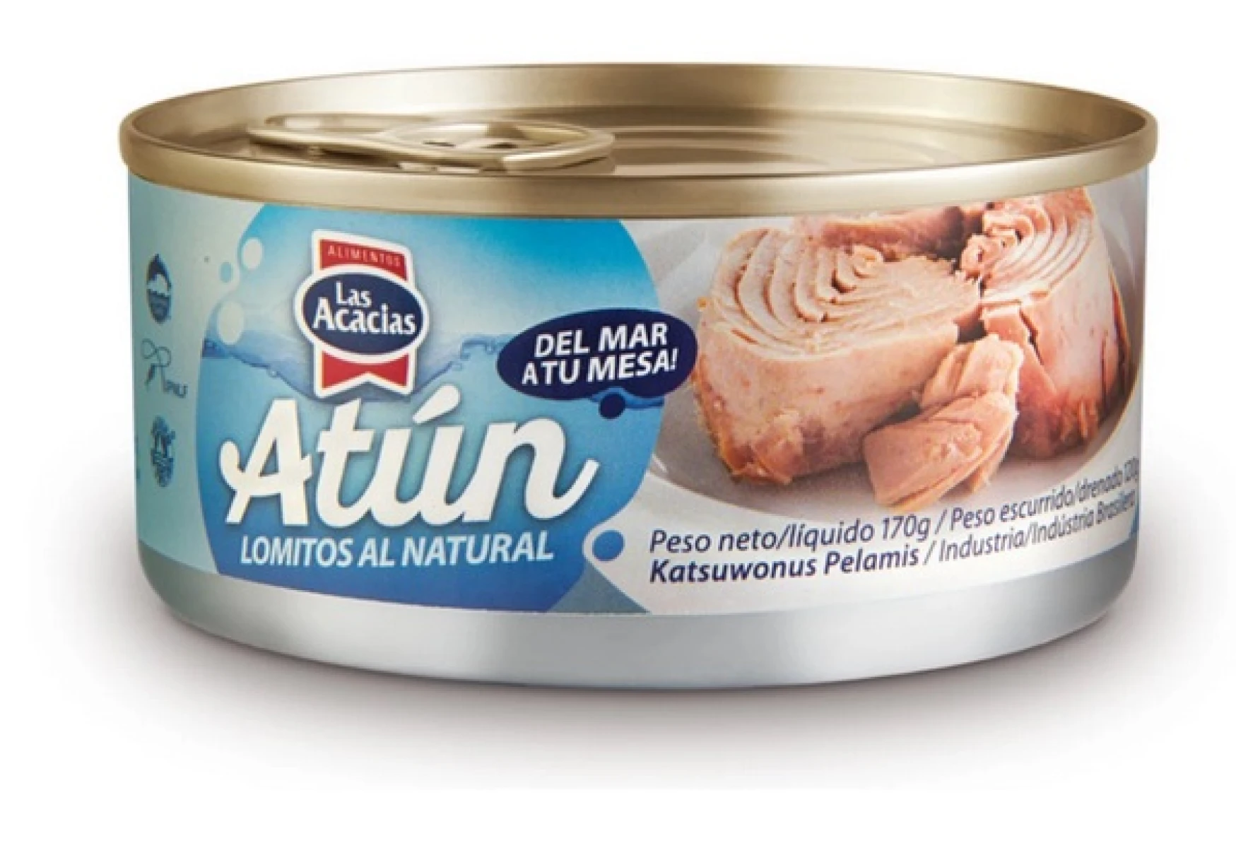 ATUN LOMITO ENTERO NATURAL LAS ACACIAS 170G 