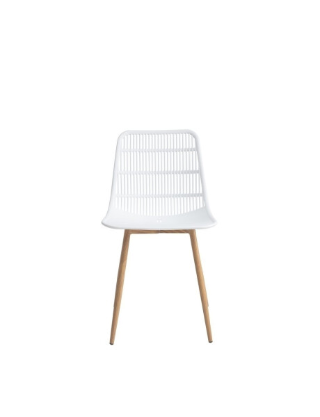 SILLA ALASKA PP/METAL SIMIL MADERA BLANCO SILLA ALASKA PP/METAL SIMIL MADERA BLANCO