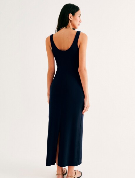 VESTIDO MINI DE CANALÉ AJUSTADO AZUL