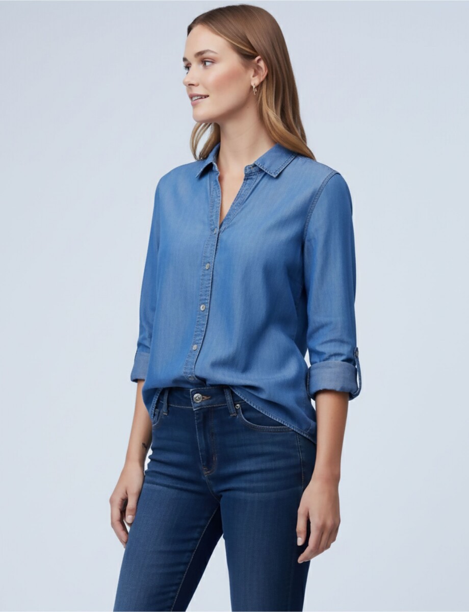 Camisa Tencel - Jean Oscuro 