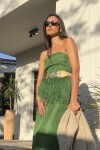 Exotic raphia corsset Verde Lechuga