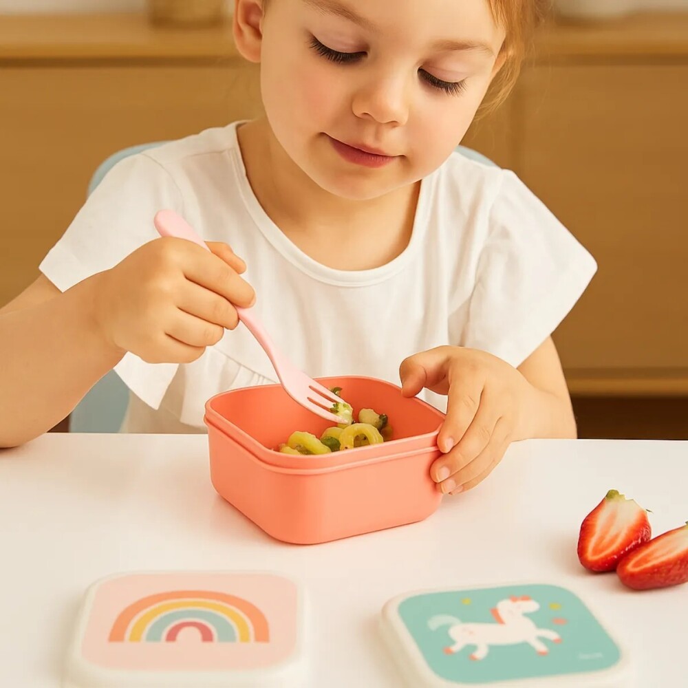 Set x3 tupper animales BUBA arco iris magix