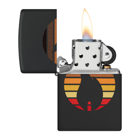 Encendedor Zippo Negro Mate C/diseño 0