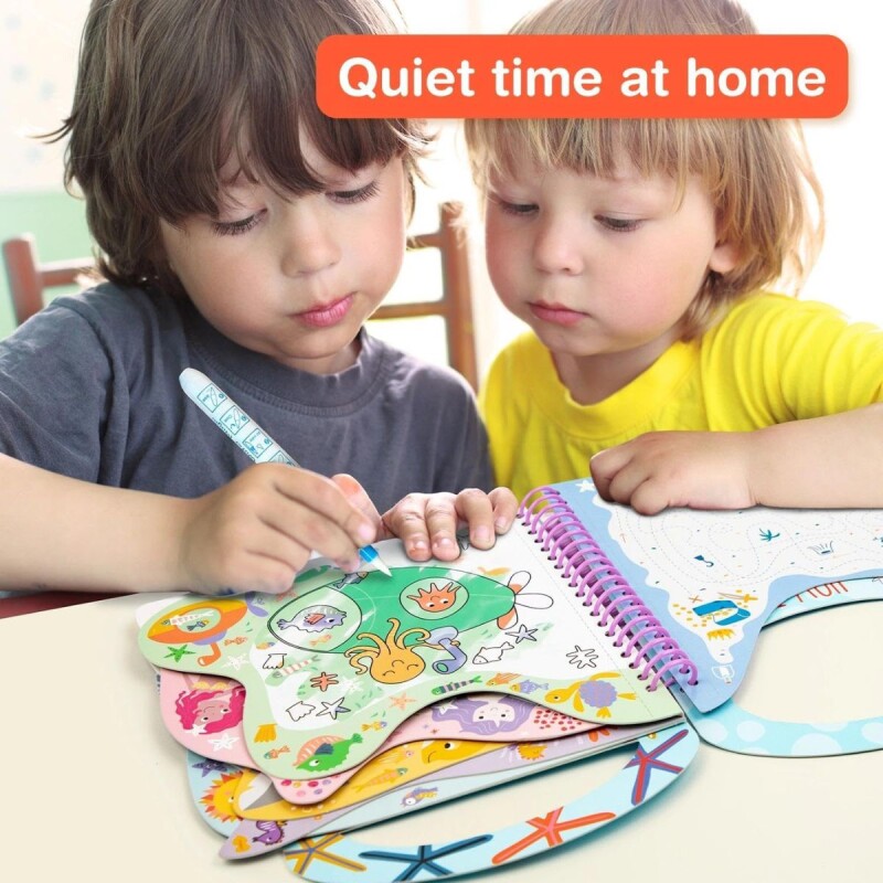 Libros para colorear con agua 3 en 1 Dinos