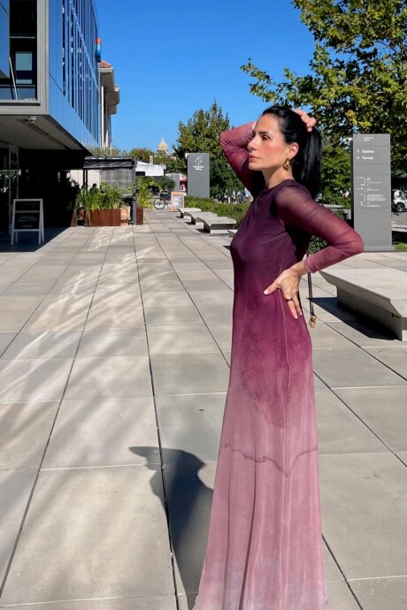 Vestido manga larga Maldivia Rosa