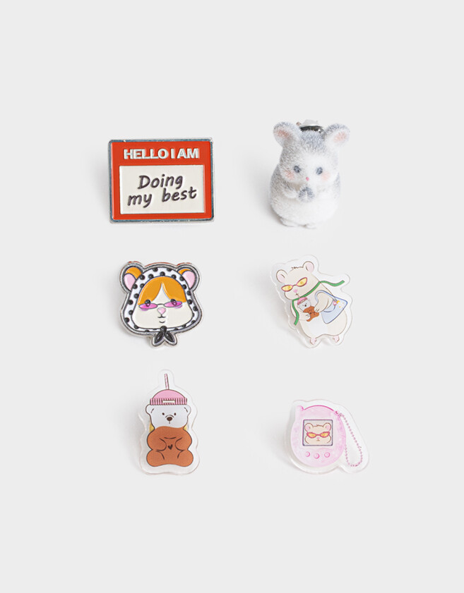 Pin Set X 6 Mini Pins - Combinacion Multicolor