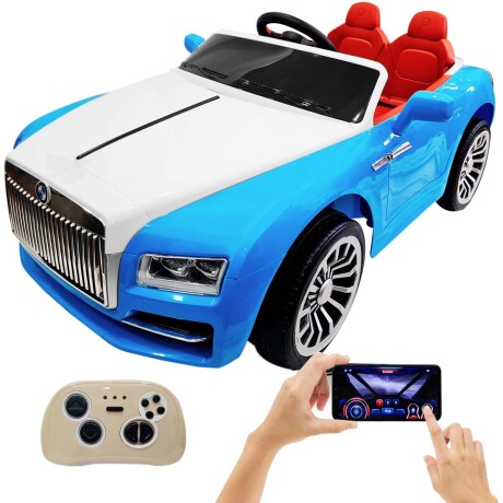 Auto A Batería 12v C/Control + App Bluetooth + Música Azul