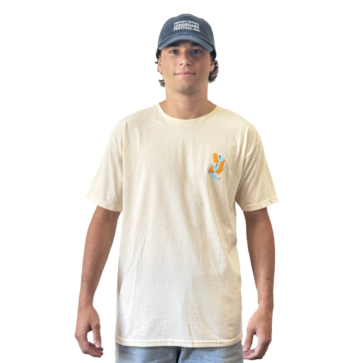 Remera Longboard Festival Espiral - Beige 