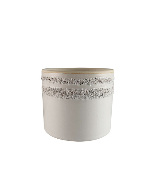 MACETA RECTA CERAMICA ANILLOS 10.5X10.5X9CM BLANCO MACETA RECTA CERAMICA ANILLOS 10.5X10.5X9CM BLANCO