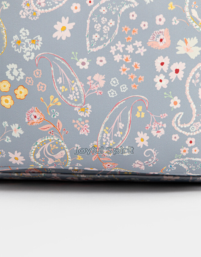 Mochilas Urbanas Estampados Mochila De Cuerina - Azul Celeste