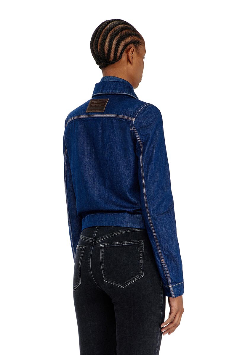 Chaqueta Denim Para Mujer De-Corb Azul Oscuro