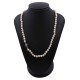 Collar de perlas de cultivo y broche oro 18k 2 tonos y brillantes. Collar de perlas de cultivo y broche oro 18k 2 tonos y brillantes.