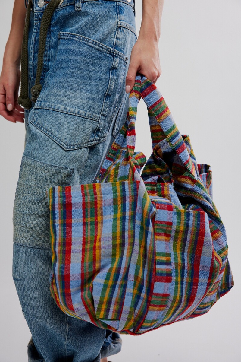 OKSANA MULTI PRINT TOTE Azul