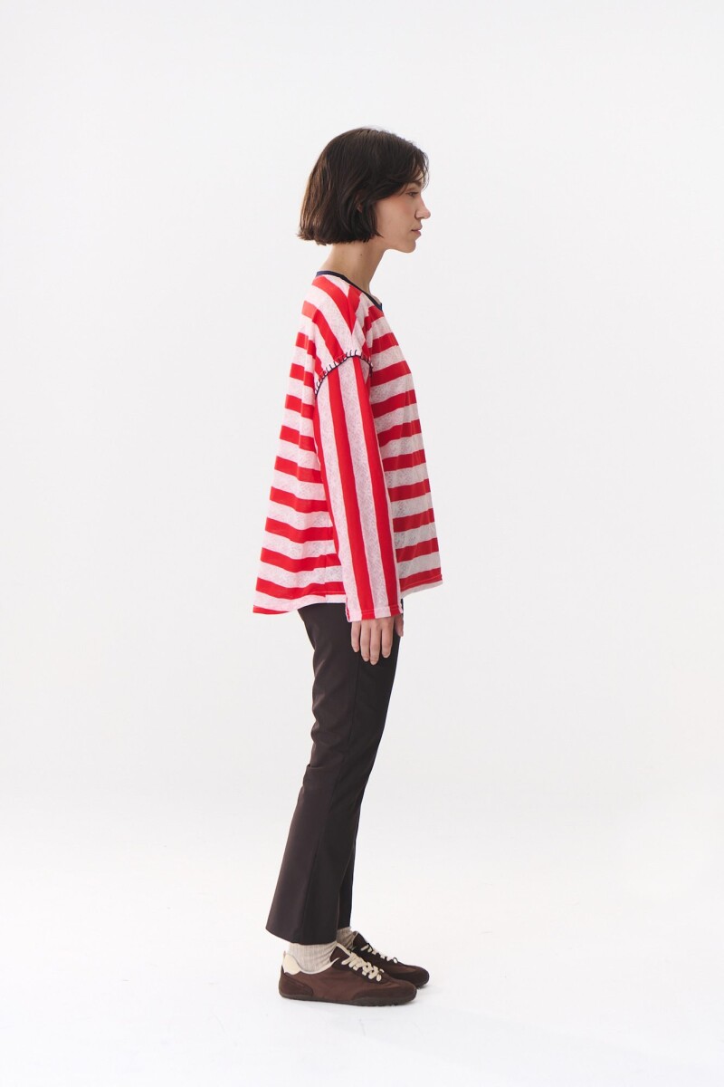 Remera Gear Rayas rosa