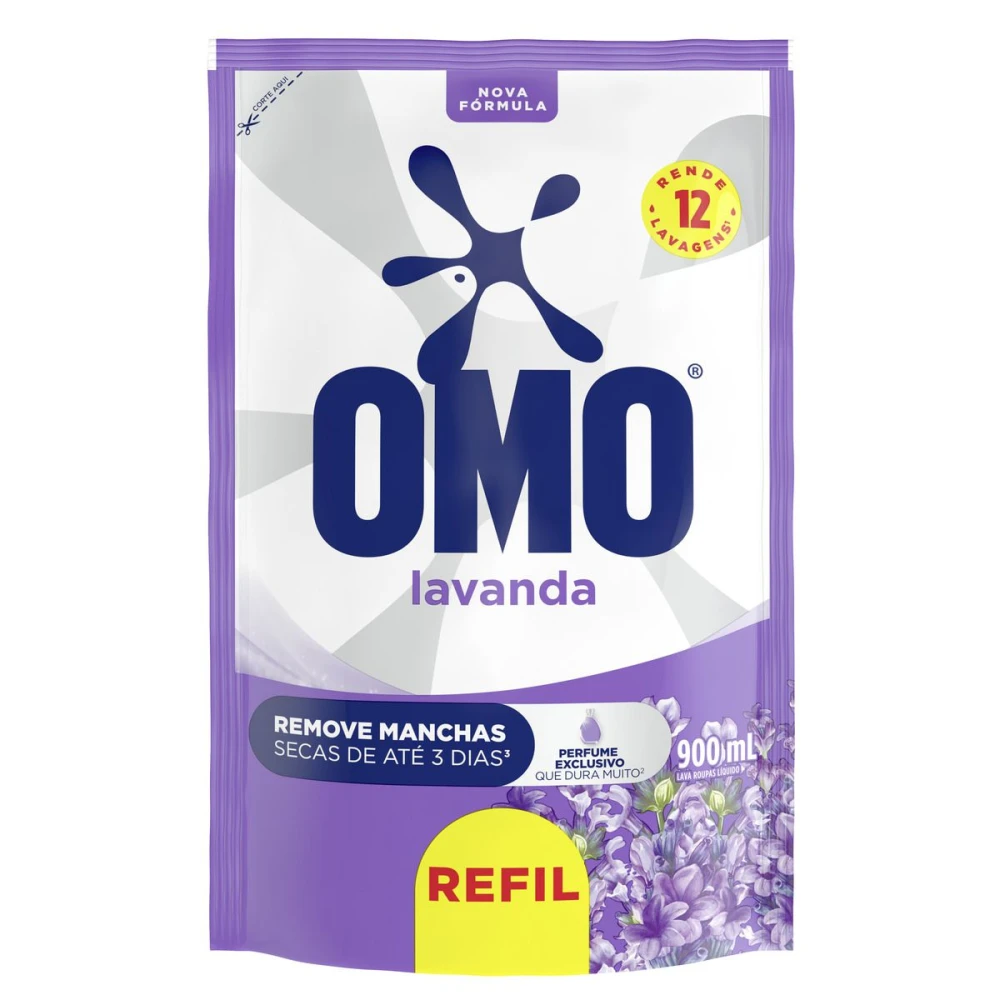 OMO JABON LIQ LAVANDA REFIL 900 ML.