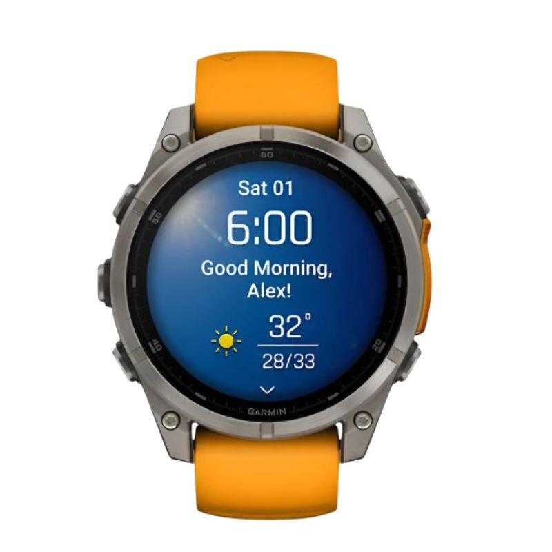 Reloj Garmin Fenix 8 47mm Amoled Sapphire Orange 010-02904-10 Reloj Garmin Fenix 8 47mm Amoled Sapphire Orange 010-02904-10