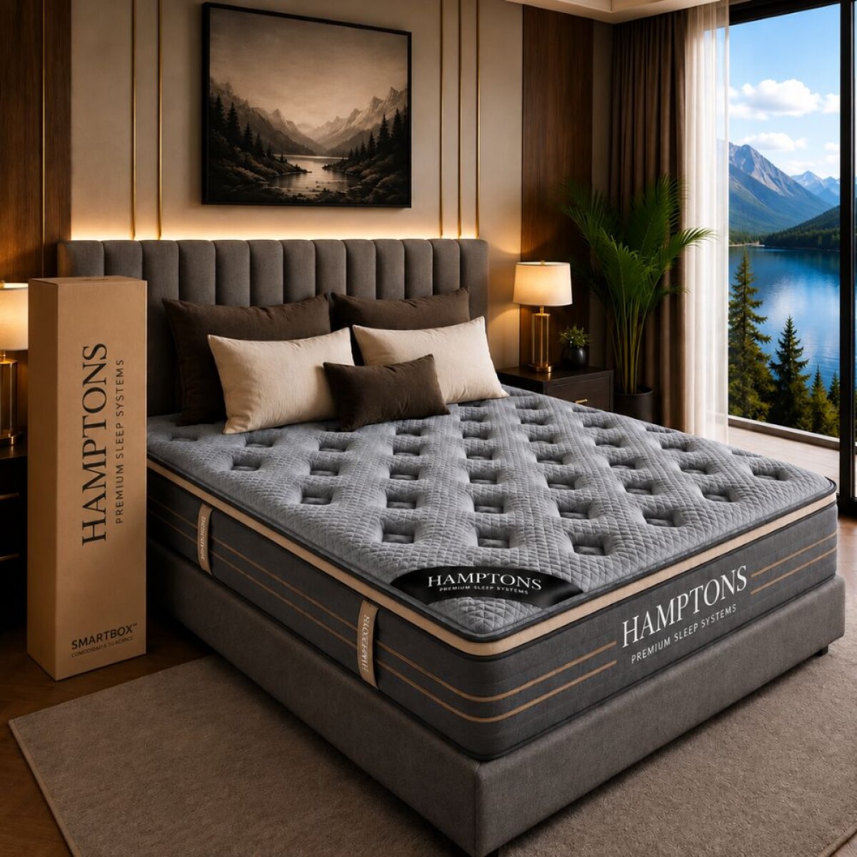 Colchon de resortes 2 Plazas HAMPTONS Zirconium 