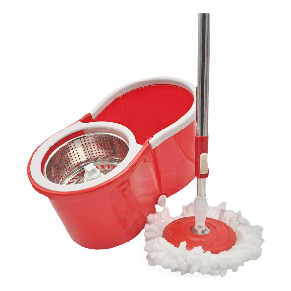 Mopa Giratoria Premium De Acero Inoxidable Excelente Calidad Variante Color Rojo