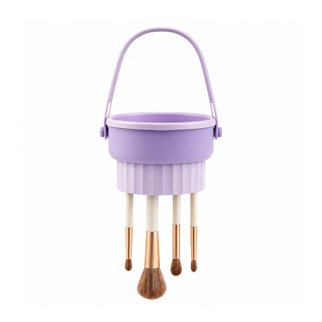 Organizador y Limpiador de Brochas Violeta