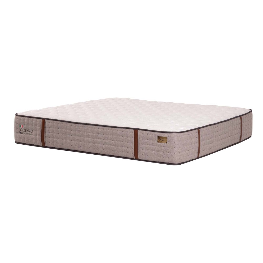 COLCHÓN SUPER KING RESORTESPOCKET GRIS VICENZO LÁTEX NATURAL